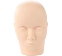 Cryfokt Soft Rubber Eyelash Practice Mannequin for Makeup and Massage Training, Smooth Silicone Headform, Perfect for Cosmetology Students