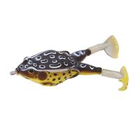Cryfokt Soft Silicone Bait with Double Support Feet High Performance Fishing Lures for Pleasant Fishing Experience (Black Yellow)