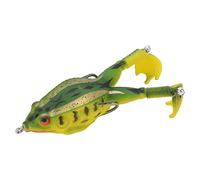 Cryfokt Soft Silicone Bait with Double Support Feet High Performance Fishing Lures for Pleasant Fishing Experience (Gold Green)