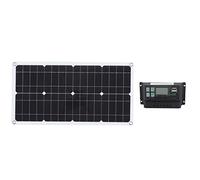 Cryfokt Solar Battery, 250W Solar Panel Kit Dual USB Ports 10A Controller for RVs
