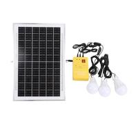 Cryfokt Solar Panel Generator Kit Portable Solar Panel Generator Kit with 6000mAh Battery 3 LED Bulbs, High Efficiency Monocrystalline, for Home Backup Outdoor Charging