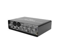 Cryfokt Sound Interface Recorder, Computer Mobile Sound Card with 48V Phantom Power 192KHz 24Bit, 2 Channel XLR TRS Inputs, Professional USB Interface for Computer Phone