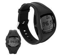 Cryfokt Sports Digital Step Counter Watch Shockproof EL Backlight Wristwatch for Daily Use Suitable for Sports Outdoor Activities Plastic Black (9105 Black)