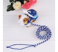 Cryfokt Squirrel Harness Durable Cartoon Vest for Small Pets with 6.6ft Lead Leash - Adorable Design for Outdoor Adventures (Dark Blue)