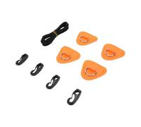 Cryfokt Stainless Steel D Patch Kit for Kayak Inflatable Boat Paddle Board | PVC Repair Patches with Bungee Cord for Inflatable Boards, Surfboards, Kayaks, Canoes, Adhesive Mounts