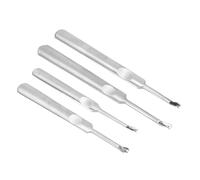 Cryfokt Stainless Steel Leather Groover Trencher Tool, Rust-Resistant U/V Type Carving Tool for Leather Edge Scraping, 4 Pcs for Crafting Enthusiasts