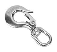 Cryfokt Stainless Steel Swivels Eye Lifting Hook Durable Rotating Lifting Hook for Engineering Cranes, 304 Stainless Steel for Land Transportation (1000KG)