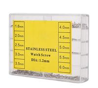 Cryfokt Stainless Steel Watch Case Back Cross Screw Set for Watch Repair with Separate Storage Box for Various Sizes, Durable and Rust-Resistant, Convenient for Travel, Ideal for Watchmakers