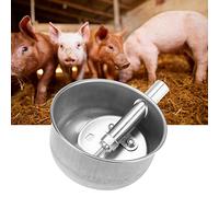Cryfokt Stainless Steel Water Bowl, Durable Feeder for Automatic Drinking, Ideal for Piglets and Livestock, 15cm/5.90in