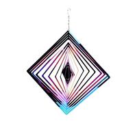 Cryfokt Stainless Steel Wind Reflective Spinner, 3D Mirror Outdoor Garden Decor with Mesmerizing Reflections, for Year-round Use, Bird Deterrent and Unique Gift