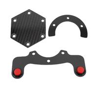 Cryfokt Steering Wheel Center Cap Kit, High Strength Carbon Fiber 6 Hole Racing Steering Wheel Cover, 6 Bolts Steering Wheel Horn Button Cover Replacement