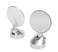 Cryfokt Stylish Motorcycle Bar End Mirror Enhanced Clarity for Sprint 50 150 GTS 150 250 300 2013-2024 Fit for Mini Round Design for Riders (Silver)