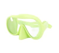 Cryfokt Swimming Goggles Adjustable Comfortable Anti Fog Large View Diving Goggles for Divers Silicone Swim for Men (Fruit green)