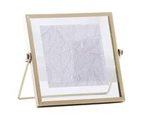 Cryfokt Tabletop Photo Frame Elegant Desktop Decorations for Various Size Photos, Premium Glass and Iron for Home Office Art Exhibition (4 Inch (102mm ID, 3.8mm Thickness))