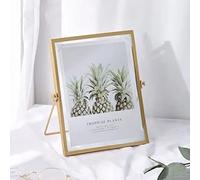 Cryfokt Tabletop Photo Frame Elegant Desktop Decorations for Various Size Photos, Premium Glass and Iron for Home Office Art Exhibition (6 Inch (153mm ID, 5mm Thickness))
