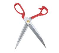 Cryfokt Tailor Scissors and Thread Snipper Ergonomic Design Rustproof Stainless Steel for Sewing Projects and Crafts 2pcs (Red Handle 11 Inch)