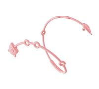 Cryfokt Teether Silicone Chain Bear Shape, Soft Chewable Adjustable Teether for Toddler, Food Grade Safety Material, 1 X (Pink)