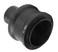 Cryfokt Telescope Adapter Ring Aluminum Alloy 1.25in T Mount Tube Ring Adapter for E Mount Mirrorless Camera Black Metal T2-E for Astrophotography