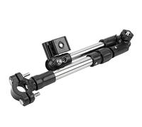 Cryfokt Telescopic Stroller Umbrella Holder Lightweight Umbrella Holder for Shade on Sunny or Rainy Days of Stainless Steel for Strollers, Fish Seats (Telescopic Black)