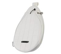 Cryfokt Tennis Backpack Water Proof Polyester Tennis Racket Bag with Adjustable Strap for Sports, Badminton Rackets, 11.42x2.36x18.11in (White)
