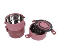 Cryfokt Thermal Lunch Box Portable -Proof Three Layer Box for Office School Travel 304 Stainless Steel (West Asia Red)