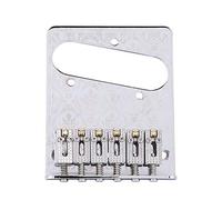 Cryfokt TL Telecaster Guitar Roller Bridge Elegant Unique Design for Great Replacement and Decoration for Single Coil Pickups with Wrench for Guitar Enthusiasts Zinc Alloy Silver 1 Pack