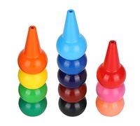 Cryfokt Toddler Paraffin Finger Crayons 3D Palm-Grip Non- Crayons Kit with 12 Vibrant Colors, Easy to Grasp and Rotate 360 Degrees for Drawing, Ideal for Parent-Child Bonding