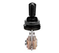 Cryfokt Toggle Pickup Elector Switch for Electric Guitar Great Use Effect Lightweight for Musicians Silver 1.8x1.3 Inch (Black)