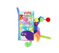 Cryfokt Touch & Feel Baby Cloth Book Ocean Animals Educational Learning Tool for 3 Months Plus