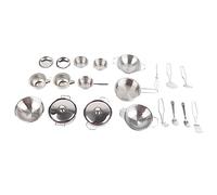 Cryfokt Toy Kitchen Set for Kids, Stainless Steel Cookware, Cooking Utensils, Develop Children's Intelligence, Boys and Girls (25 pieces)