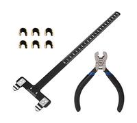 Cryfokt Training Bow Turning Kit Easy-to-Use Nocking Points Pliers T Ruler Kit for Various Bows (Black)