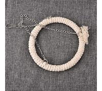 Cryfokt Training Toy Soft Bed Climbing Ladder Ring for Birds Play White 6.30in Cotton Rope Swing Stand for Bird Cage