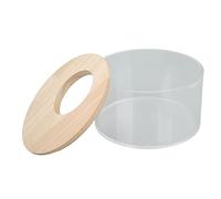 Cryfokt Transparent Hamster Sand Bath Tub Spacious Acrylic Sand Bathroom for Pet Hygiene 1 Unit (Small)