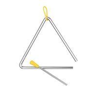 Cryfokt Triangle Bell 8 Inch Durable Steel Percussion Instrument for Kids Learning Rhythm and Sound Development (6-inch)