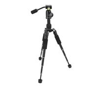 Cryfokt Tripod with 360 Degree Ball Head Arrow Storage Case Plate for Creative Photography Aluminum Alloy Tabletop Tripod for Travelers Compact Camera (Black)
