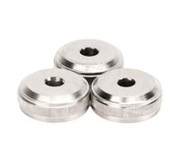 Cryfokt Trumpet Valve Cap, Improve Accuracy, Silver Metal Screw Plunger for Replacement, 3 Pieces for Trumpet Accessory (Bottom Cover OE: 5615Q0)