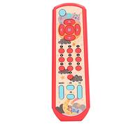 Cryfokt TV Remote Control Toy, with Sound and Light, Music, Color Cognition, Trilingual Design for Baby Early Education Learning Gift (Red)