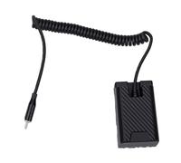 Cryfokt Type C Dummy Battery Power Cable, 45W Output with Coiled Spring Wire for PMW-EX260 EX280 EX160 EX1 EX3 F3 FS7 PXW Cameras