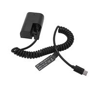 Cryfokt Type C Full Decoded Dummy Battery DC Coupler Power Adapter for 5D4 & 6D2 Camera, Plastic External Power Supply for Longer Battery Life, Ideal for Photography Enthusiast, Plastic Alloy