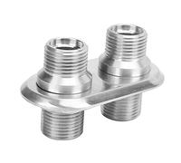 Cryfokt Universal A/C Bulkhead Modification Kit Fit for Ford Vehicles, 6061-T6 Aluminum, Supports Common OEM/Aftermarket Systems, Easy Upgrade, 2-10 Size (Silver)