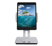 Cryfokt Universal Aluminium Alloy Adjustable Tablet Stand Foldable and Liftable for 4-14 Inch Smartphones and Tablets Durable Aluminum Alloy Silver