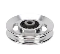 Cryfokt Universal Bearing Pulley Wheel for Secure Cable Operation and Versatile Fitness Compatibility Silver Aluminum Alloy 3.46" X 0.47" 1 Unit (88mm Diameter)