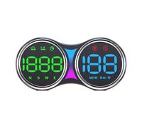 Cryfokt Universal Car Heads-Up Display, Real-Time GPS Speedometer with Auto On-off, Dual Unit Km/h MPH, Time Zone Calibration, 3-level Overspeed Alarm for All Vehicles
