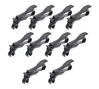 Cryfokt Universal Metal Microphone Collar Clamp/Holder Convenient Lavalier Mic Holder for Video Conference Black 6mm Diameter 10pcs (10pcs)
