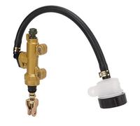 Cryfokt Universal Rear Brake Fit for Master Cylinder Kit with Reservoir, Durable and Lightweight Hydraulic Pump for Motorcycles Dirt Bikes ATVs - Metal Rubber ABS (Round oil cup)