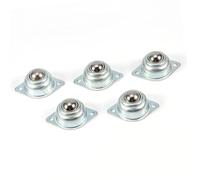 Cryfokt Universal Transfer Bearing Ball Roller 5 Pcs Easy Install Steel Bearing for Material Handling 15kg Load Zinc Coated 48 X 32 X 20mm
