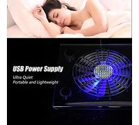 Cryfokt USB Cooling Pad LED RGB Fan Cooler Notebook Stand 1400RPM 26.5x26x2.5cm for One