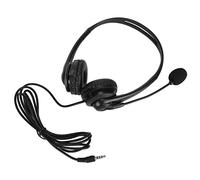 Cryfokt USB Customer Service Headset Adjustable Microphone for Telemarketing - Black - 1 Unit (3.5mm model)