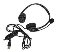 Cryfokt USB Customer Service Headset Adjustable Microphone for Telemarketing - Black - 1 Unit (USB Type)