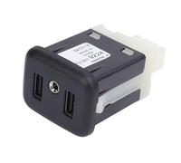 Cryfokt USB Port AUX Jack Auxiliary Input Adapter, Dual USB Port Audio Auxiliary Input Adapter, with High Strength Material, for ChevroletBuick CadillacGMC 2016 2017 2018